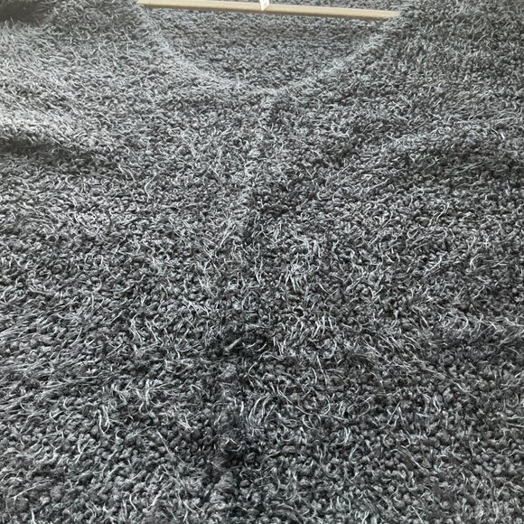 Free People Small Sweater Fuzzy Black Chunky Oversized Lounge Goth - Picture 6 of 7